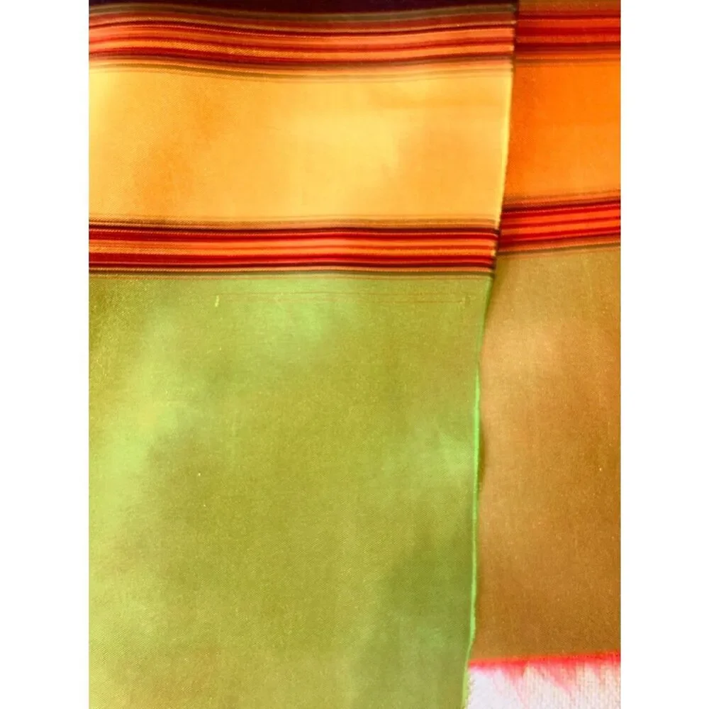 Echo Silk Scarf Italy Striped Satin Men’s Unisex